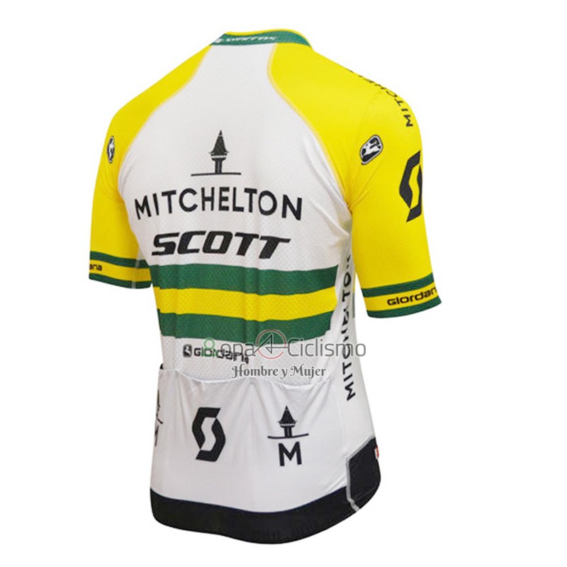 Micheliton Scott Ropa Ciclismo Culotte Corto 2018 Hombre Mangas Cortas Blanco
